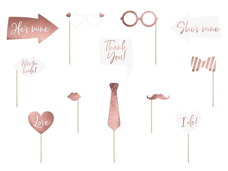 Photo Props Bryllup Rosegull