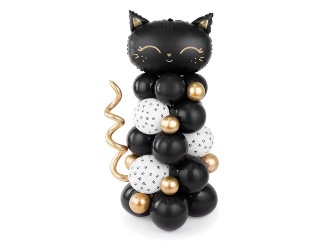 Hovedbilde Ballongbukett med svart katt – 83 × 140 cm