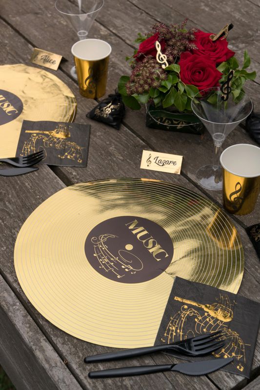 Bordbrikke vinylplate gull – 33 cm