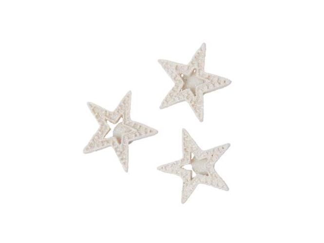 Hovedbilde Glitter Stjerner Hvite 3,5 cm 12 stk