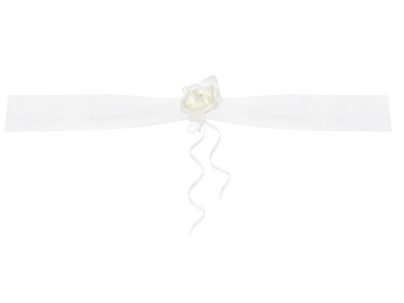 Bilpynt Organza Bildekorasjon med Sateng Blomster 2 stk