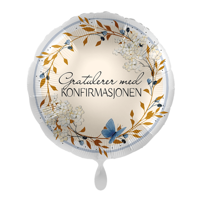 Hovedbilde Folieballong Gratulerer med konfirmasjonen, gull, ...