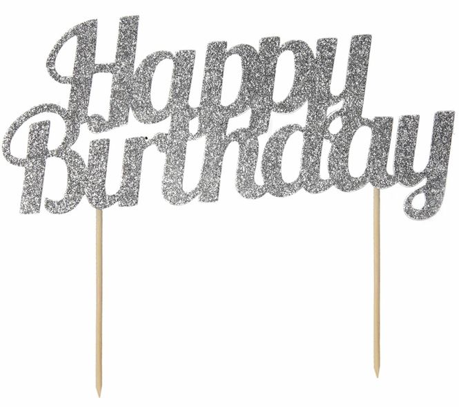Hovedbilde Kaketopp Glitter Happy Bithday