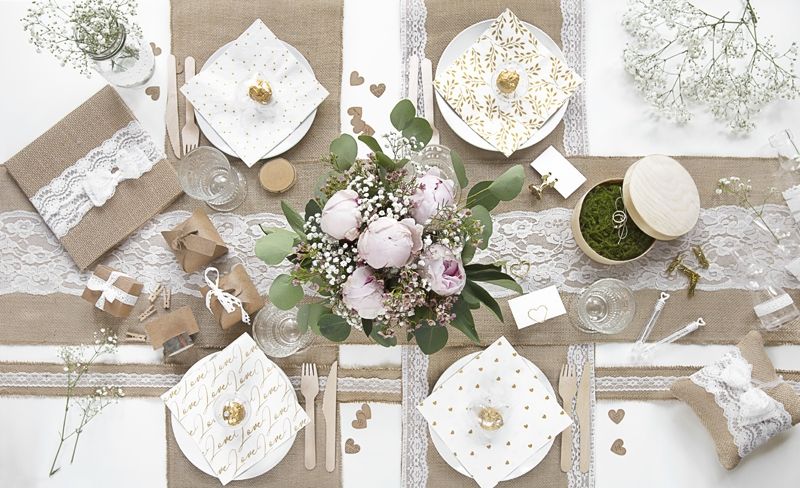 Jute Pyntebånd Blonder 1