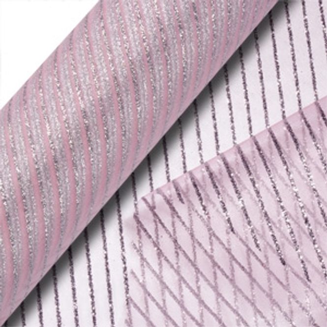 Hovedbilde Organza Silver Line Rosa 10m
