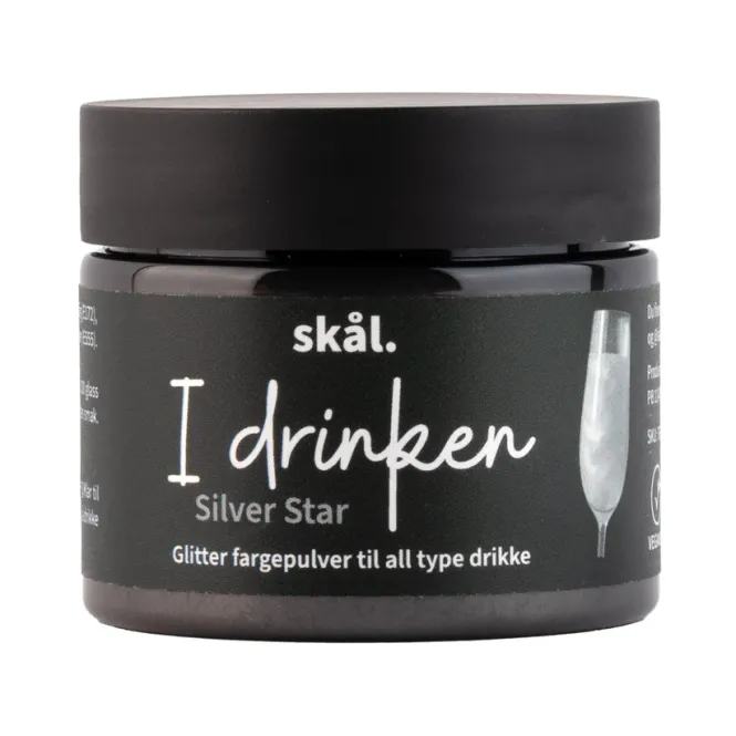 Hovedbilde Glitterfarge i drinken Silver Star