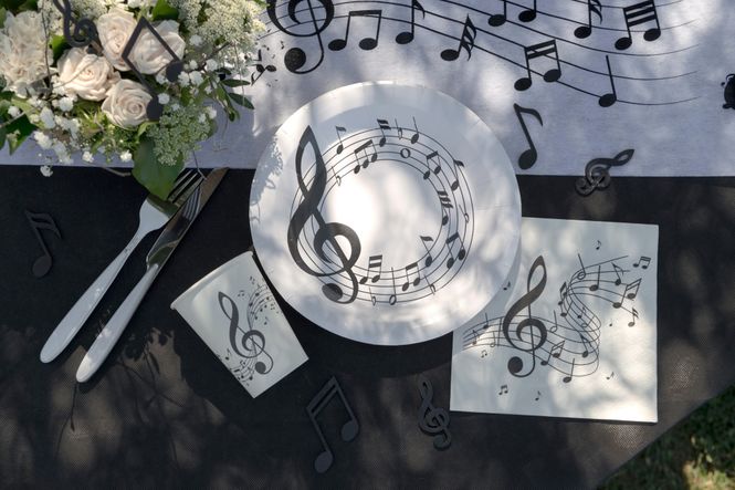 Hovedbilde Musikk tallerkener hvit 22,5 cm