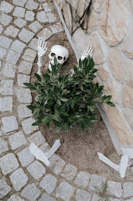 Skjelett-dekorasjon - Opp av jorden-effekt