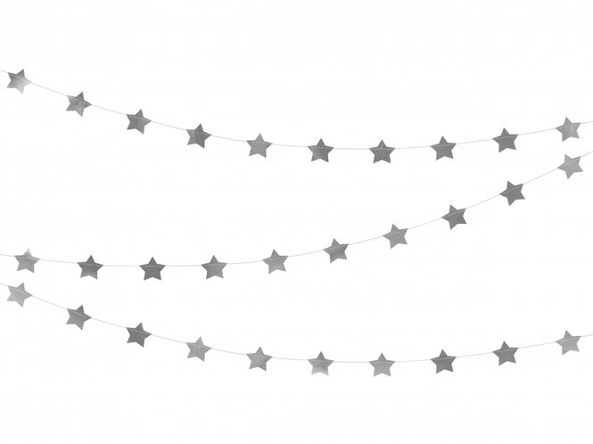 Hovedbilde Girlander Stjerner Sølv