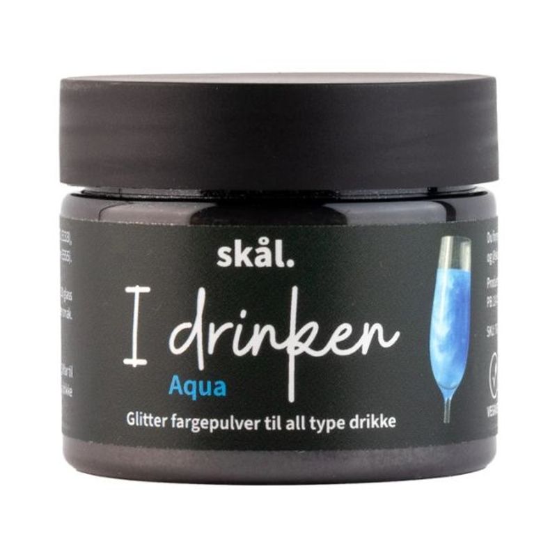 Glitterfarge i Drikken - Aqua