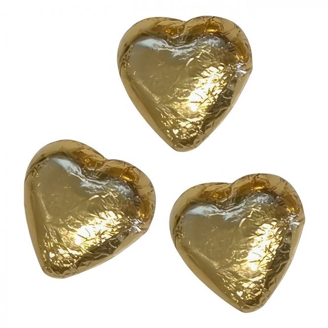 Hovedbilde Sjokolade Hjerter - Gull 1 stk 10 gram