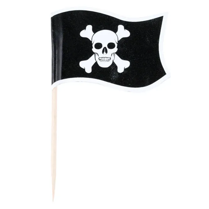 Hovedbilde Piratflagg på pinne – 50 stk