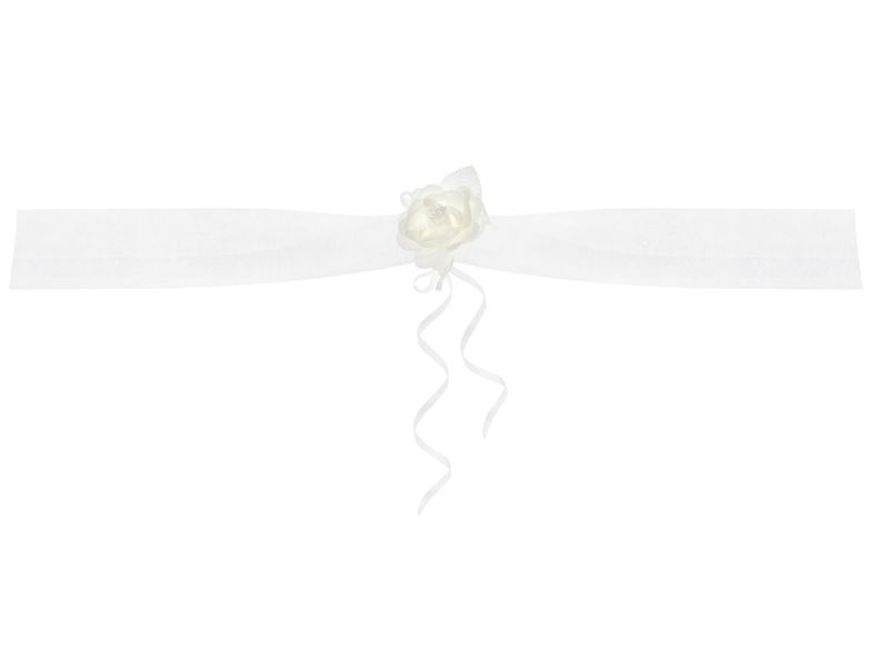 Bilpynt Organza Bildekorasjon med Sateng Blomster 2 stk