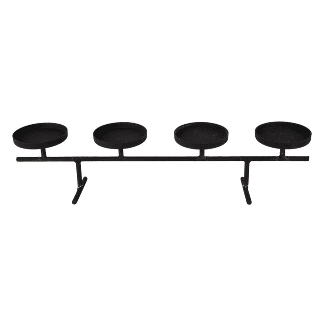 Hovedbilde Adventslysestake i rustikt metall  sort, 39,5 cm