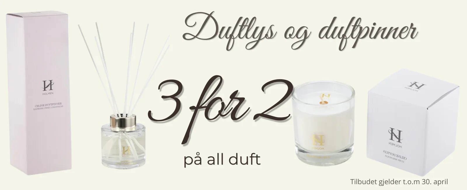 Karusell med informasjon om hva vi selger på nettsiden