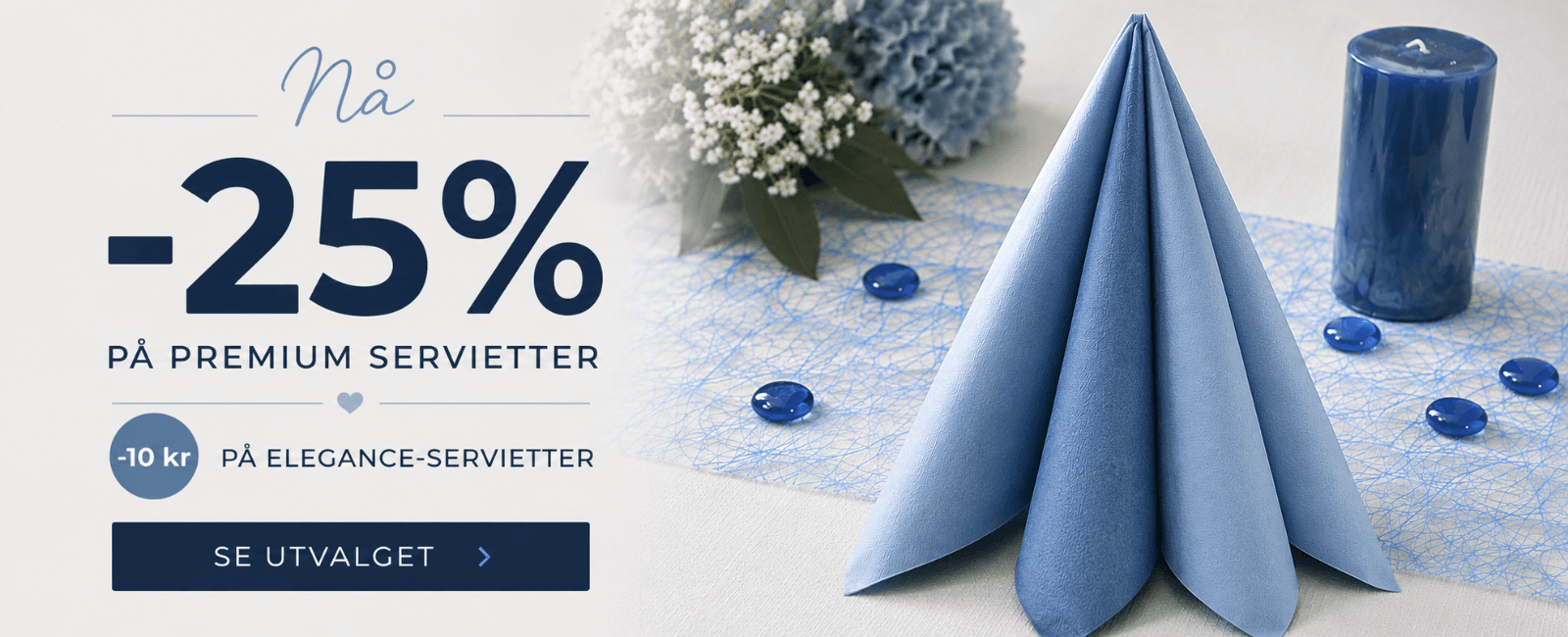 Karusell med informasjon om hva vi selger på nettsiden