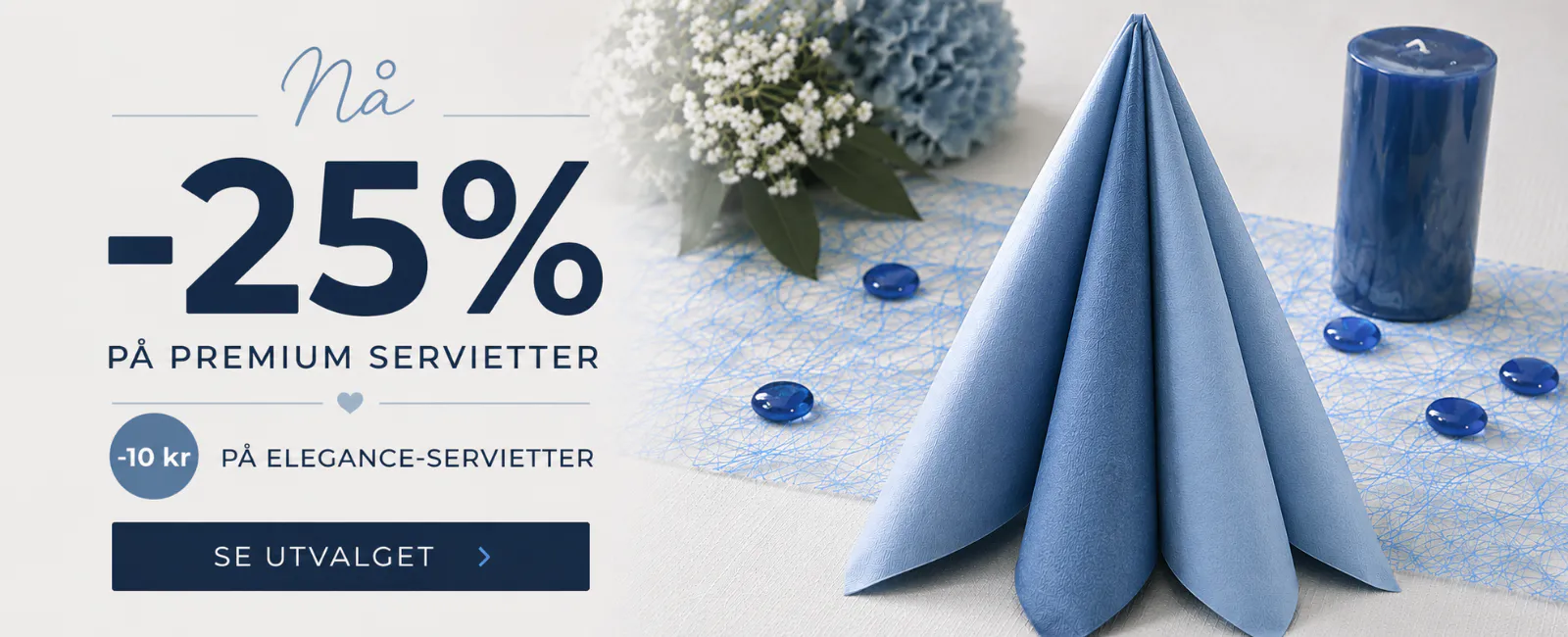 Karusell med informasjon om hva vi selger på nettsiden