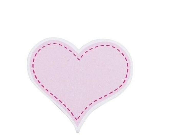 Hovedbilde Rosa Finerhjerte Bordkort 6 stk