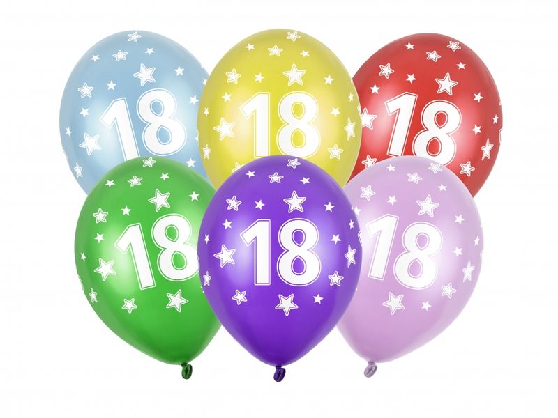 Ballonger 18 Metallic Mix 6 stk