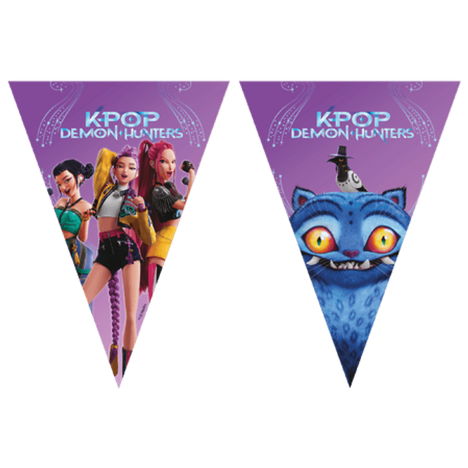 Hovedbilde Flaggbanner KPop Demon Hunters (9 flagg)