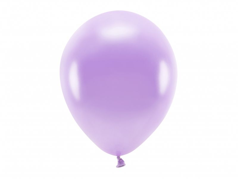 ECO Ballonger 10 Stk, 30cm - Metallisk, Lavendel