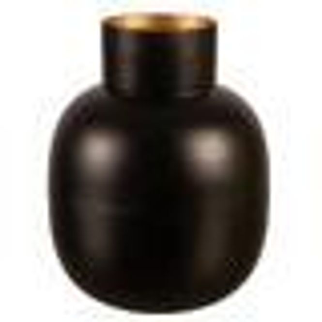 Hovedbilde Vase Metall Matt Sort 15x20 cm