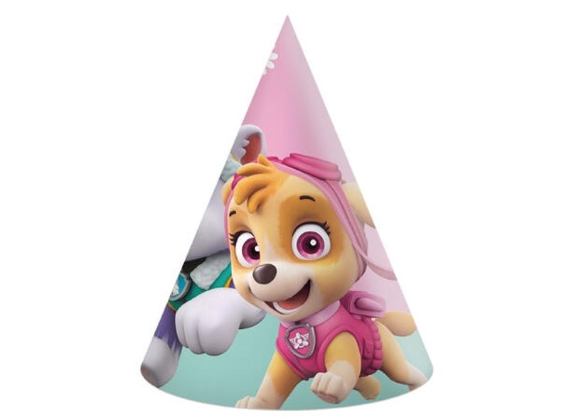 Paw Patrol Skye & Everest - Papirhatter 6 stk