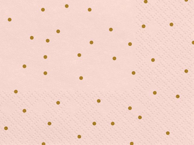 Hovedbilde Servietter rosa med gullprikker 