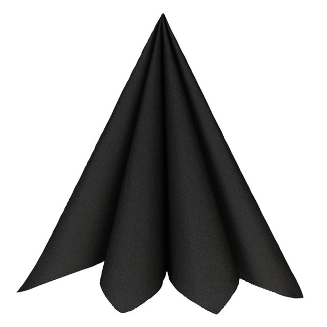 Hovedbilde Servietter Luksus Textile Touch - Svart 20 stk